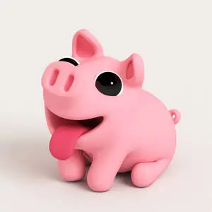 3D Clay Pig Kawaii iPad
