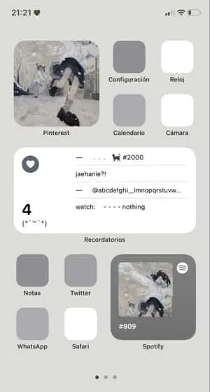 a screenshot of the app with different images