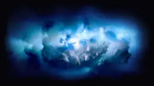 An iPad Pro showcasing a visually stunning digital art design.
