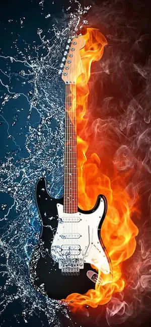 Apple Iphone X Guitar Fire Water
