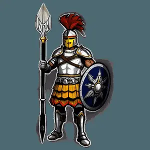 Ares in Battle Gear PNG bnw