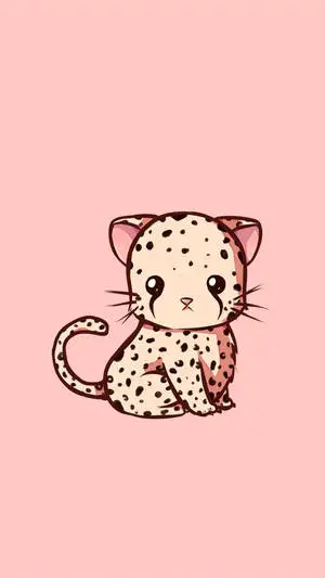 Baby Cheetah Kawaii iPad