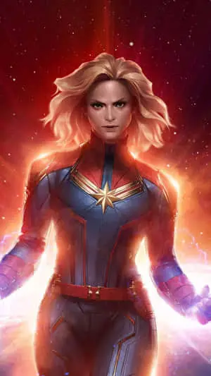 Image  Brie Larson in her iconic role of Captain Marvel