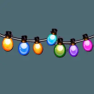 Cartoon Christmas Lights Garland PNG ipa