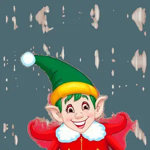 Christmas Elf with Ornaments PNG 06252024