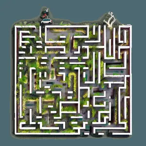 Complex Maze Illustration PNG ibl