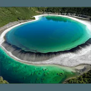Crater Water Body Calm PNG iea8