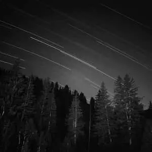 Forest Meteor Shower Dark iPad