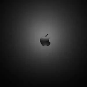 Black Dark iPad Apple Logo