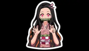 Demon Slayer Character Peace Sign Sticker