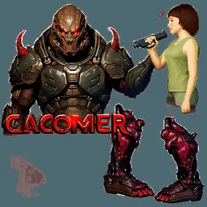 Doom Slayer Cacodemon Encounter PNG udh52