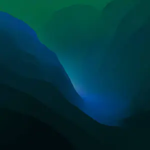 Abstract Aquamarine Mountain Outline MacOS