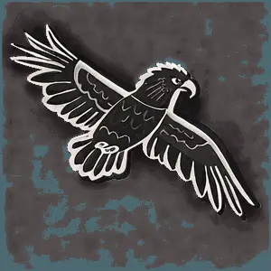 Engraved Style Eagle Illustration PNG a