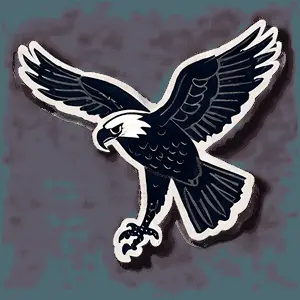 Engraved Style Eagle Illustration PNG d