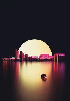 Futuristic Sunset iPad 2021