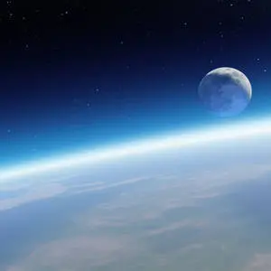 Galaxy Moon For Official Ipad Display