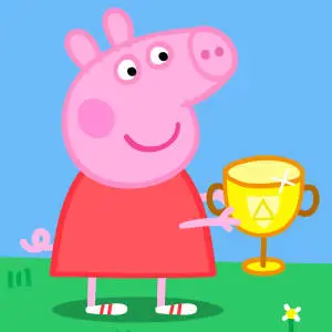 Gold Trophy And Peppa Pig iPad