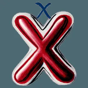 Hand-Drawn X Icon PNG edo95