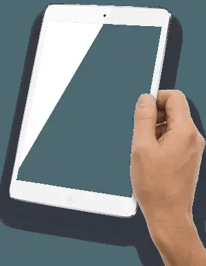Hand Holding Tablet Mockup