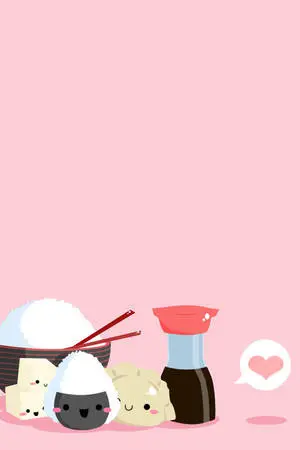 Japanese Food Cartoon On Kawaii iPad