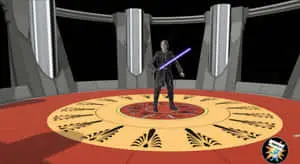 The esteemed Jedi Council members in their chamber, deliberating critical matters in the Star Wars universe