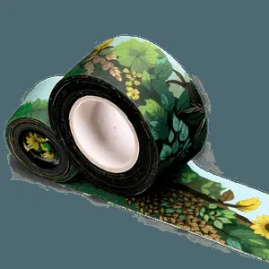 Nature Inspired Washi Tape Aesthetic PNG udm36