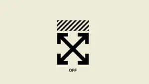 off white - a directional arrow