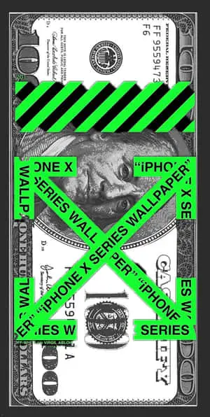 100 Dollars And Green Off White iPhone