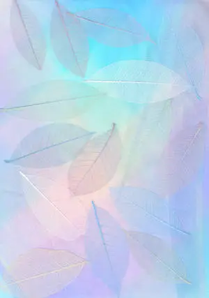 Pastel iPad Iridescent Leaves
