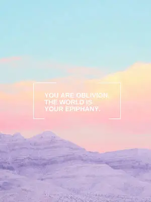 Pastel iPad Lovely Quote Against Mountain