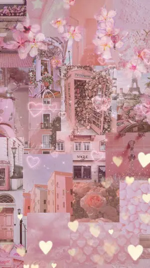 Pastel iPad Pink Collage Art