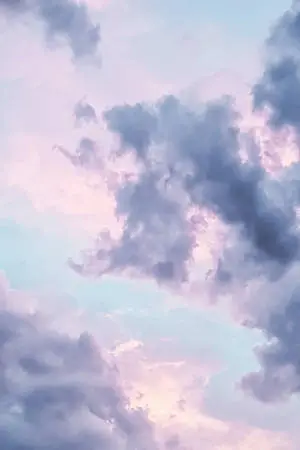 Pastel iPad Purple Clouds