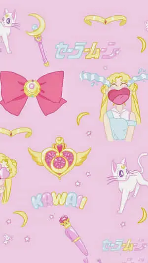 Pastel Sailor Moon Cute Artemis Usagi Collage