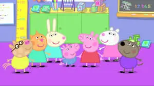 School Friends Peppa Pig Background