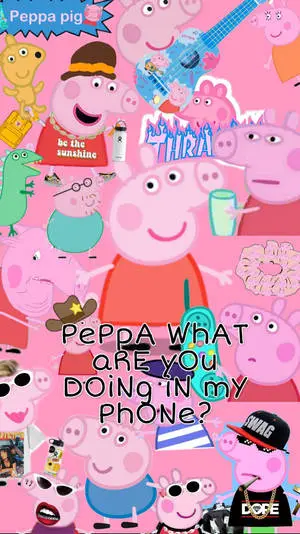 Peppa Pig iPhone Cute Collage