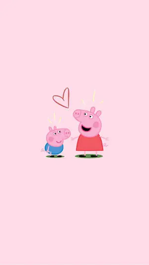 Peppa Pig iPhone With George Heart
