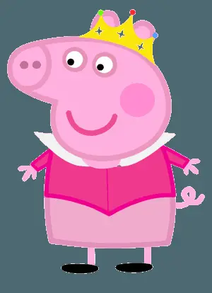 Peppa Pig Wearing Crown