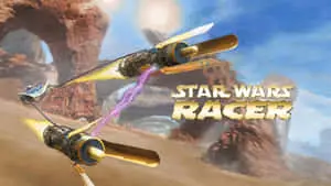 High-speed Podracing action in the Star Wars universe