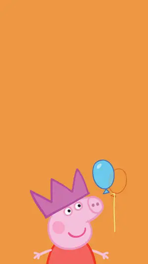 Purple Crowned Peppa Pig iPhone