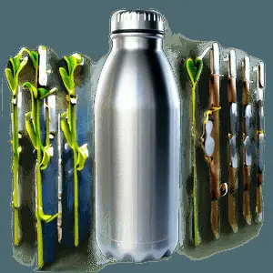 Reusable Aluminum Water Bottle PNG nty5