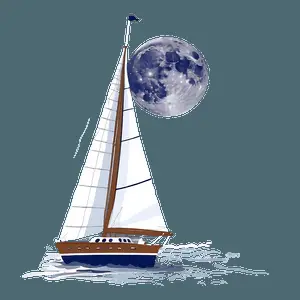 Sailing Under Full Moon PNG 06242024