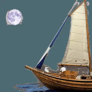 Sailing Under Full Moon PNG 06242024