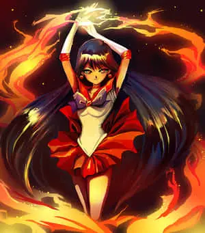 "Cosplay of Sailor Mars from the hit manga and anime series, Sailor Moon" 