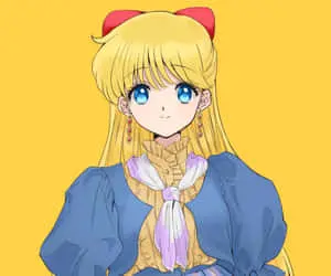A portrait of Sailor Venus, the prominent figure of the Sailor Moon series.