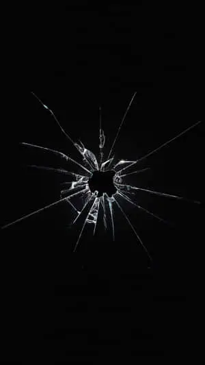 Simple Black Ipad With Broken Glass
