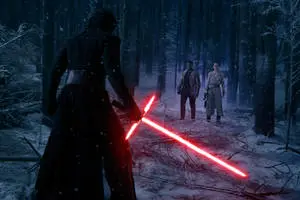 Kylo Ren In Dark Forest Star Wars Landscape