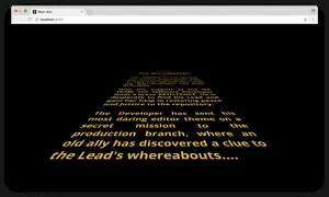 Star Wars Style Scrolling Text Editor Theme