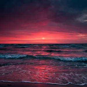 Sunset Waves iPad Retina
