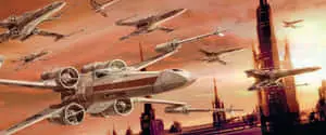 Darth Vader's TIE Advanced Fighters Pursue the Millennium Falcon